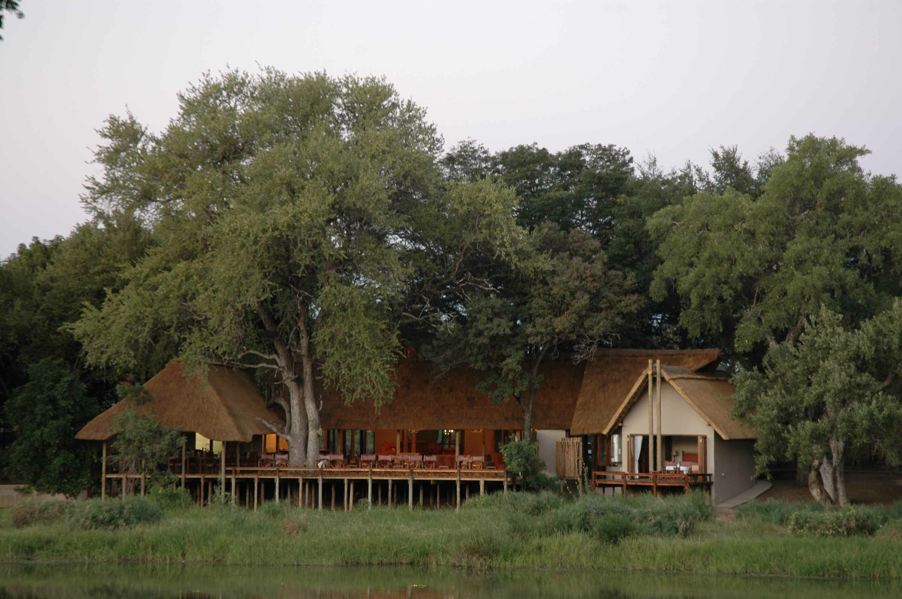 Simbavati River Lodge from across the ba