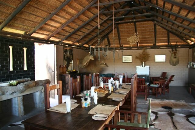 Motswiri Lodge overlooks a natural pan